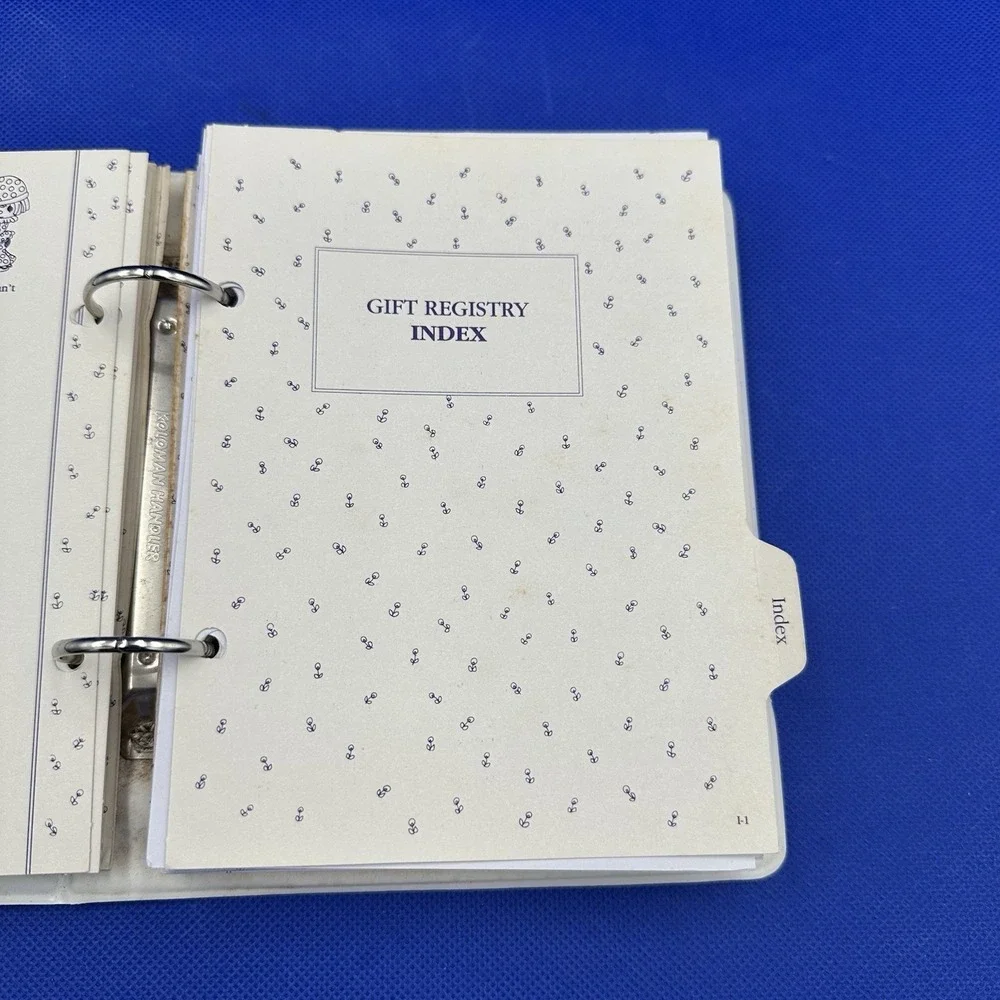 VTG Precious Moments Enesco Collector's Club Gift Registry Binder 1970-1994 Tabs